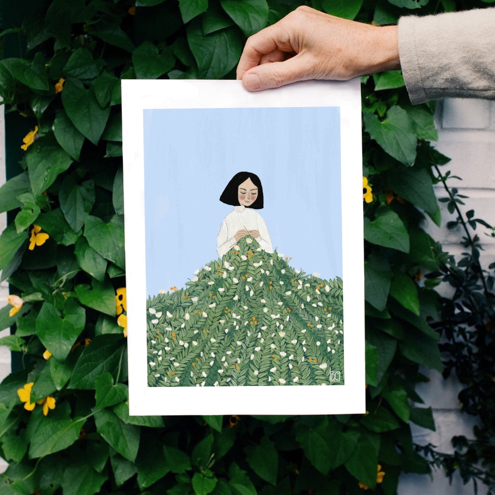 
            
                Load image into Gallery viewer, Knitting Garden Art Print
            
        