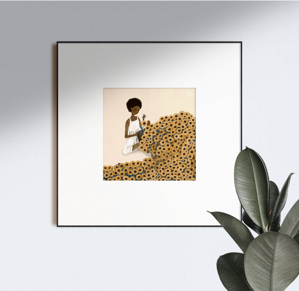 
            
                Load image into Gallery viewer, Sewing Sunflowers Art Print
            
        