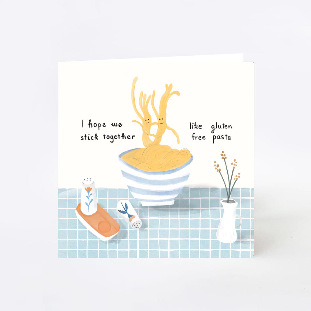 
            
                Load image into Gallery viewer, I Hope We Stick Together Like Gluten Free Pasta Greeting Card
            
        