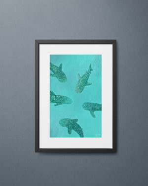 Whale Sharks Art Print