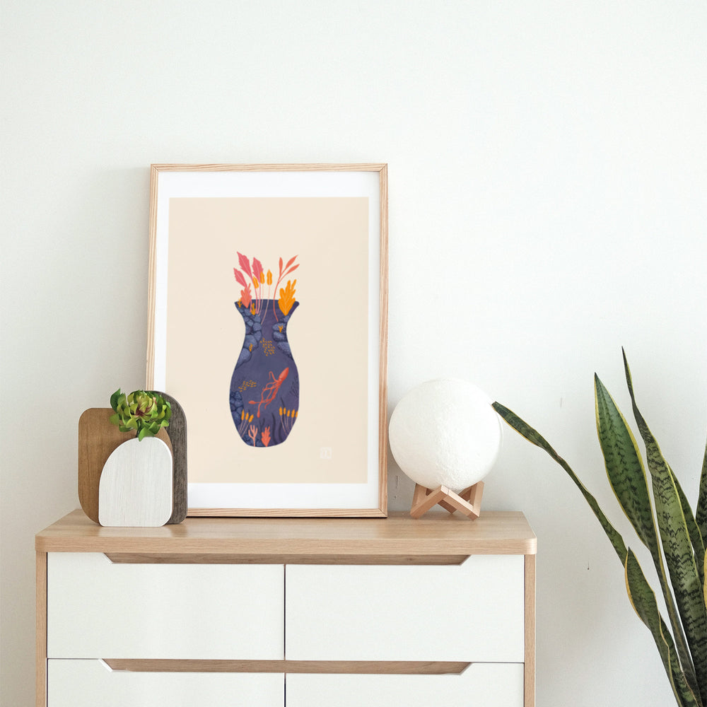 Ocean Vase Art Print